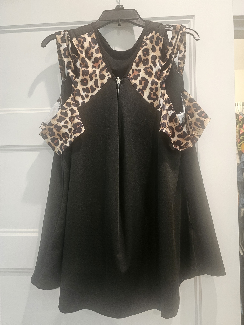Black & Brown Leopard Print Blouse XL